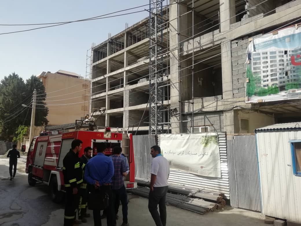 آتش سوزی در خیابان بهار کرمانشاه