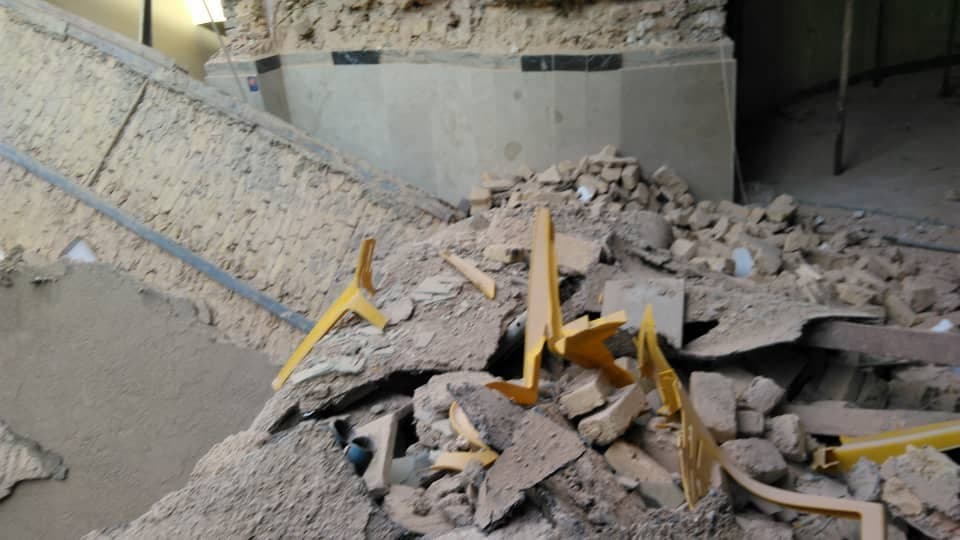 ریزش یک ساختمان در افسریه تهران 