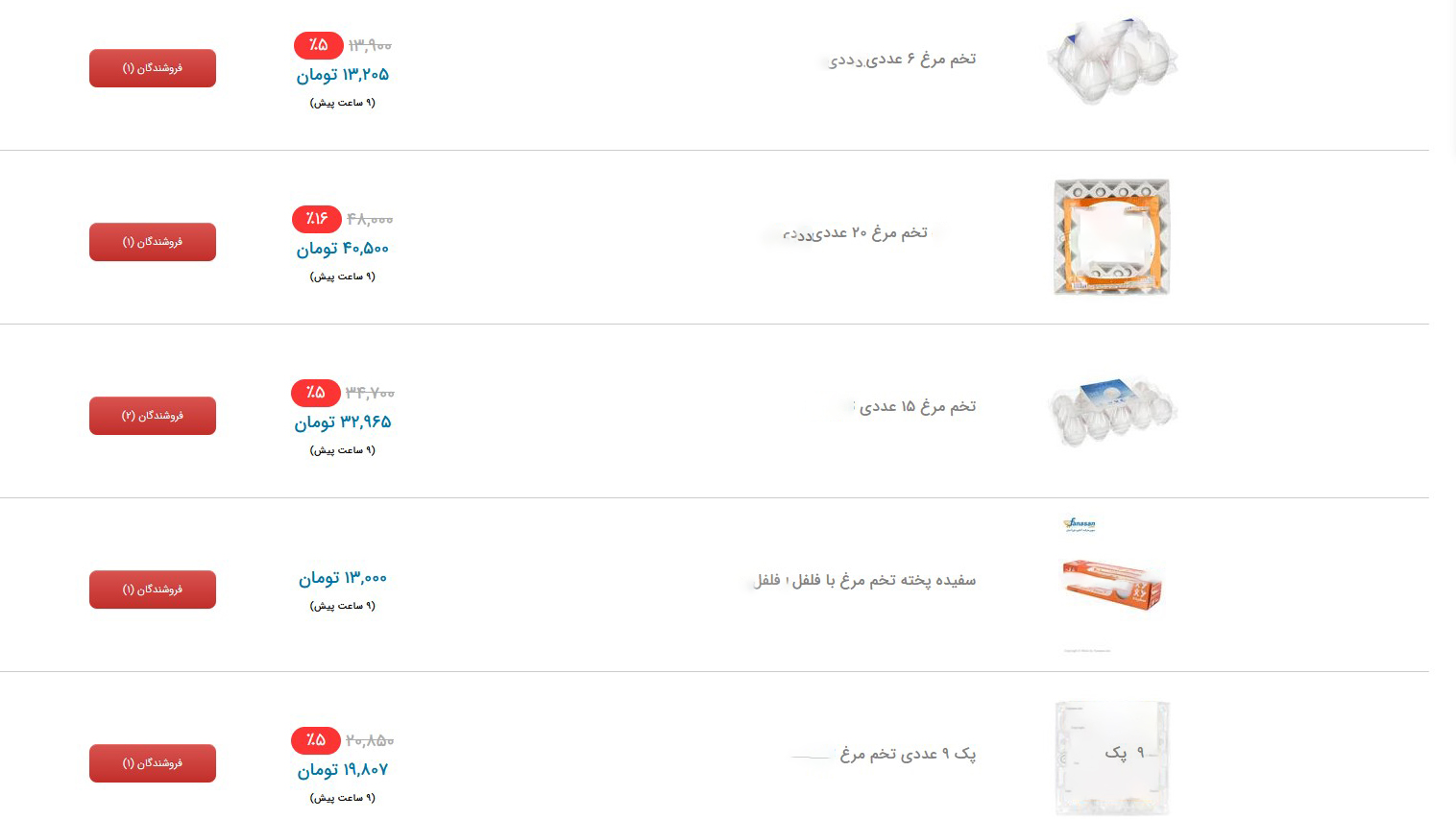 قیمت تخم مرغ