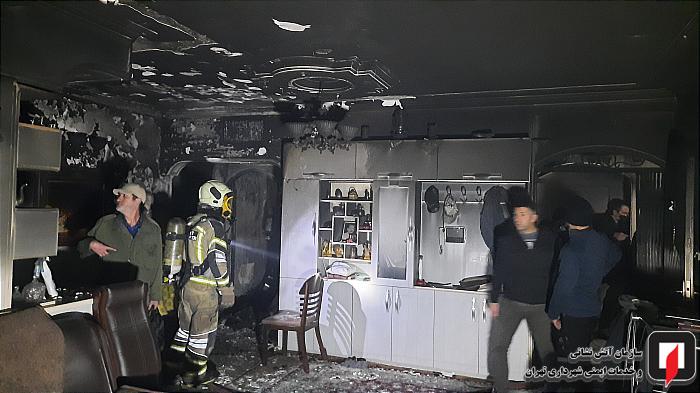 آتش سوزی خانه مسکونی در شهر ری 