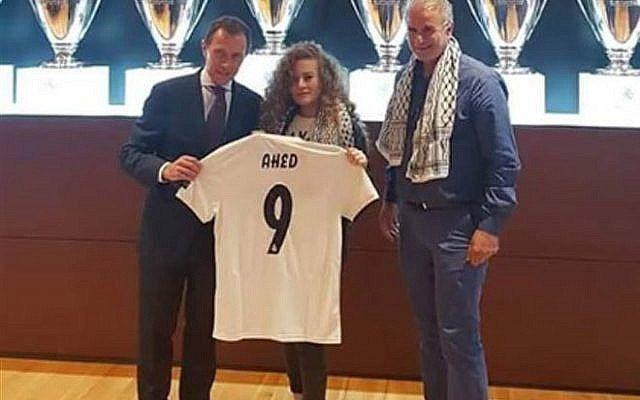 دختر فلسطینی در باشگاه رئال مادرید