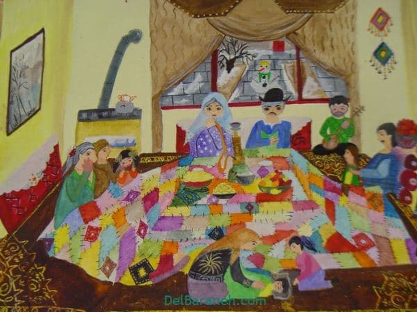 شب یلدا و نقاشی