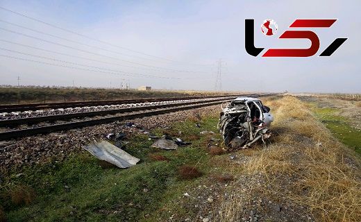 انتشار اولین عکس ها از تصادف مرگبار قطار مسافربری در قزوین
