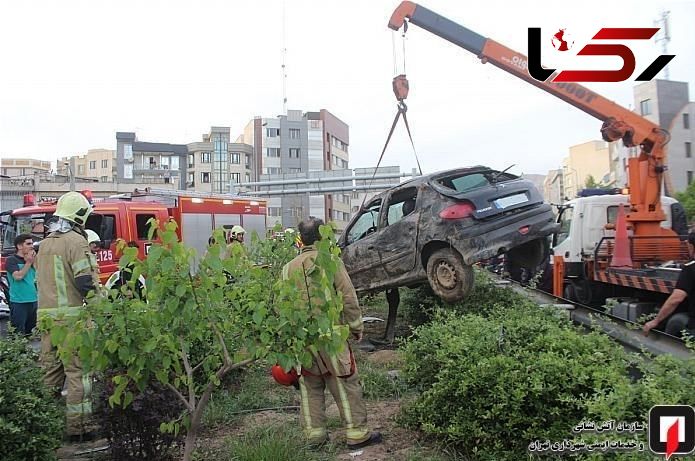 عجیب ترین عکس ها از یک تصادف در تهران + عکس 