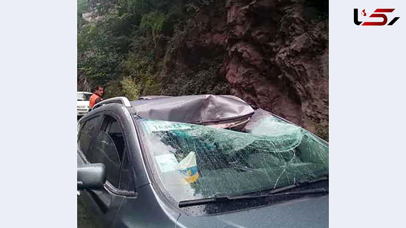 عکس / مرگ تلخ دختر یک ساله در سقوط تخته سنگ جاده چالوس