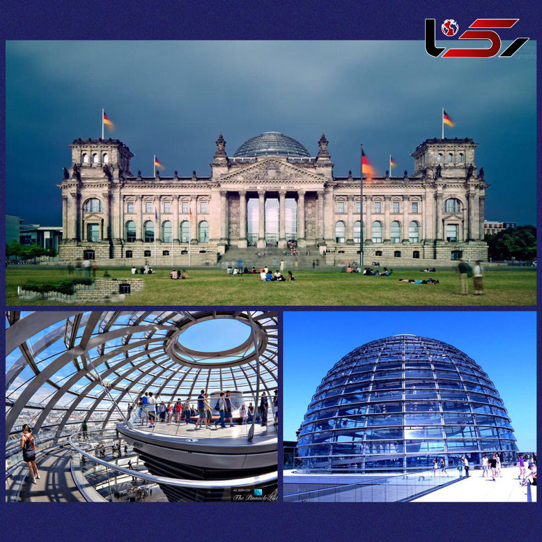 آلمانی ها روی سقف شیشه پارلمان + عکس